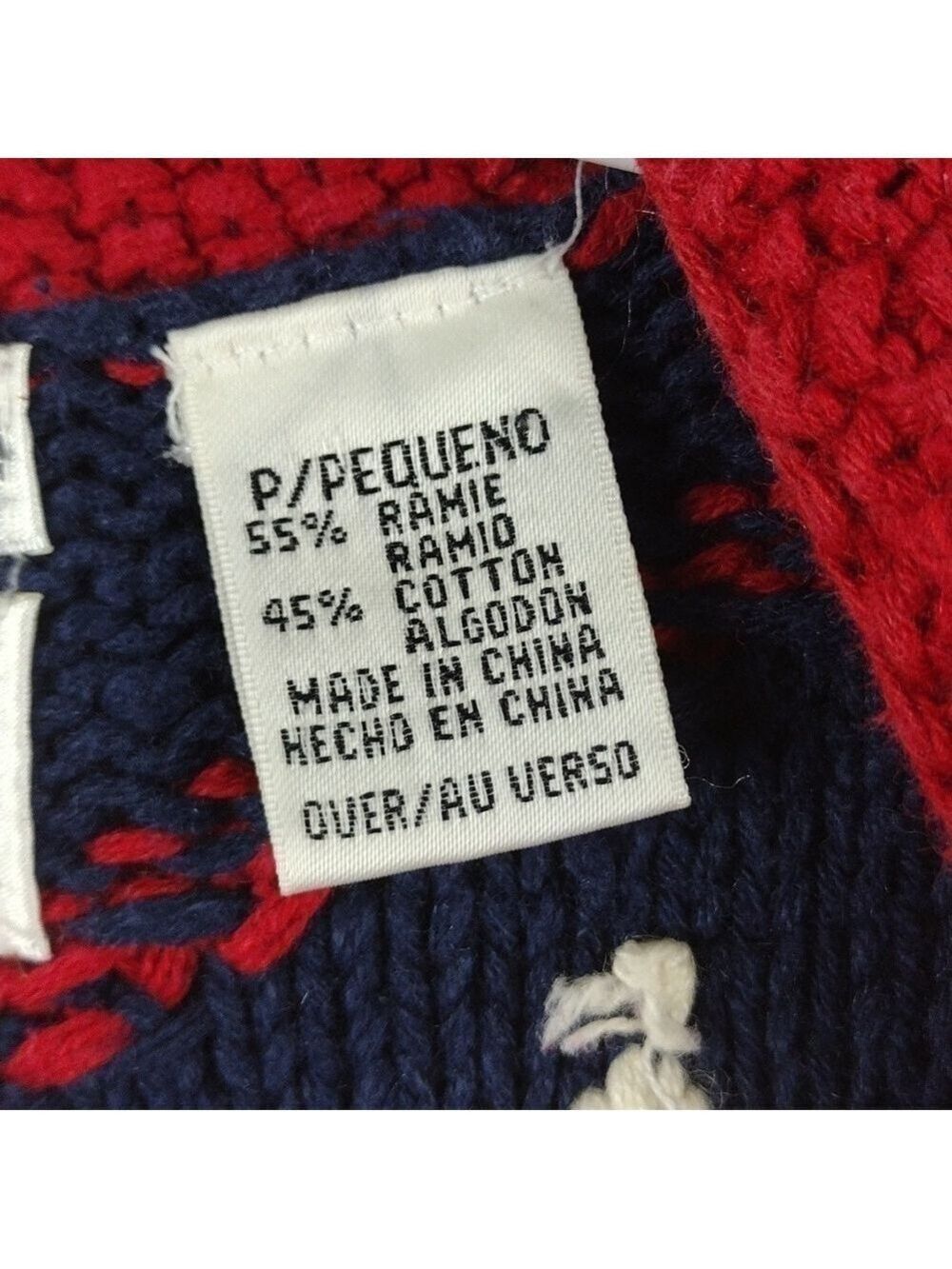 Laura Daniels Knitted By Hand Sleeveless Button Front Patriotic Sweater Vest - Picture 6 of 10